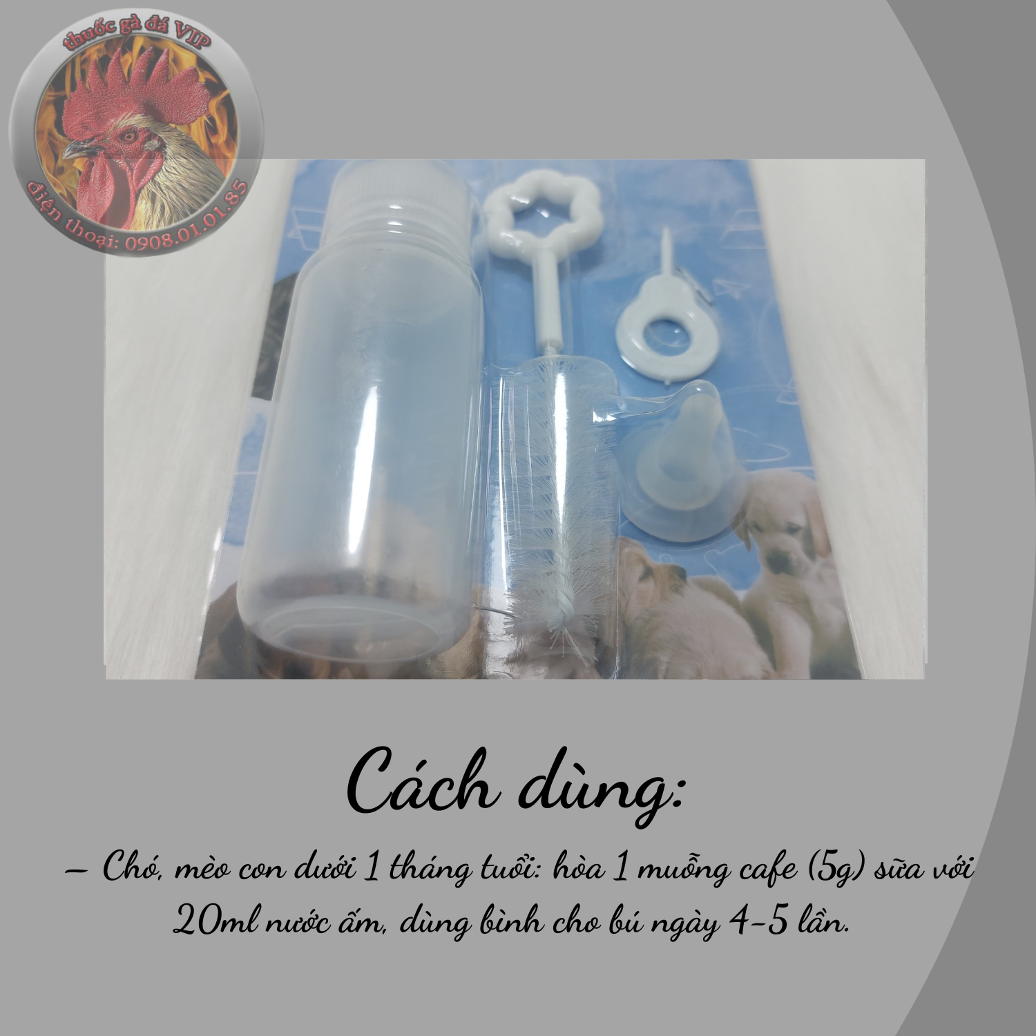 combo 1 bộ - Bình sữa dành cho chó mèo con