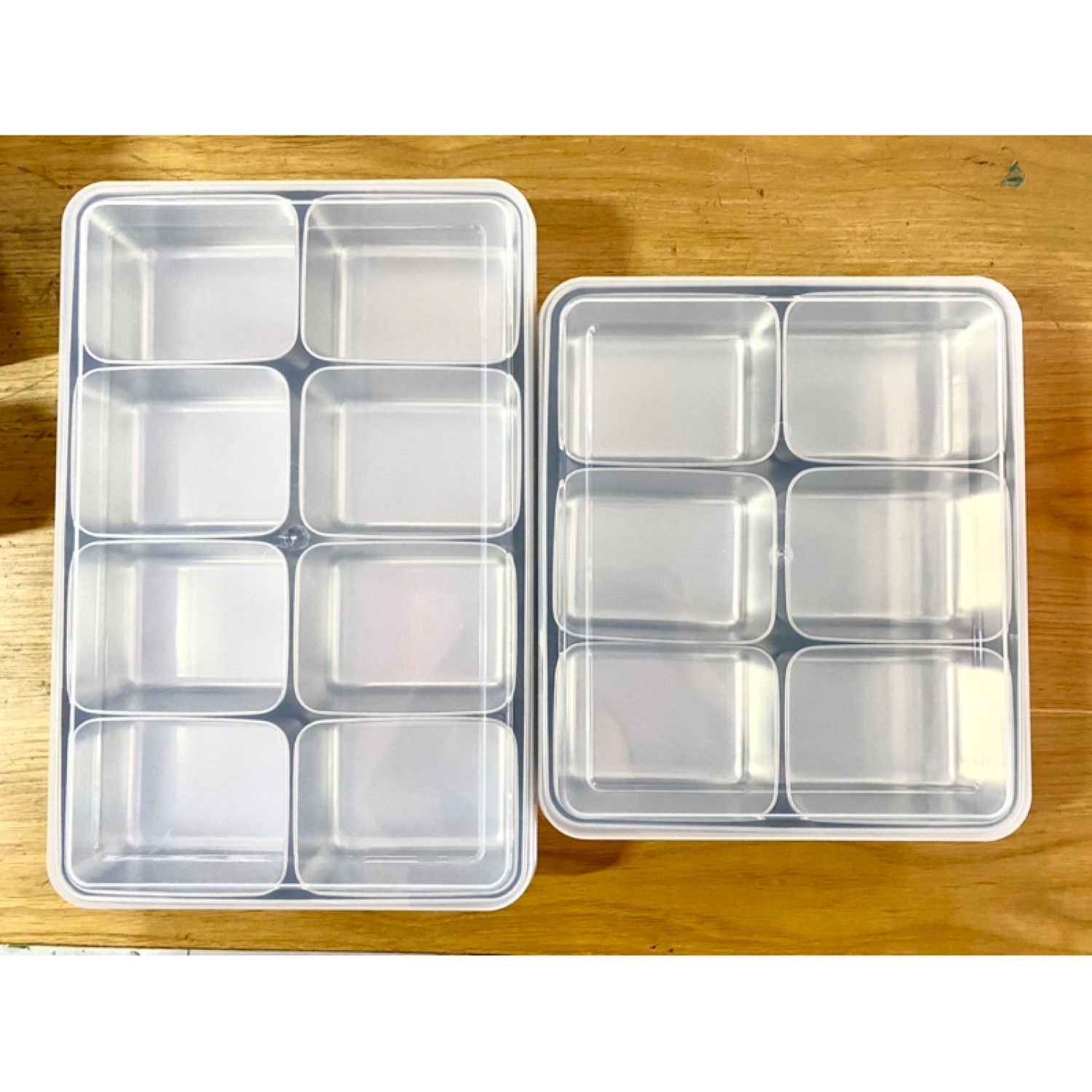 Set Khay Inox 6 Ngăn, 8 Ngăn Đựng Topping