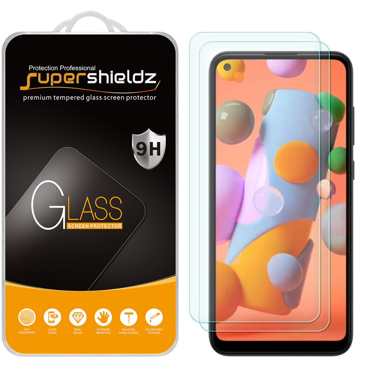 Kính cường lực trong suốt Samsung Galaxy A11 (Kèm miếng lau)