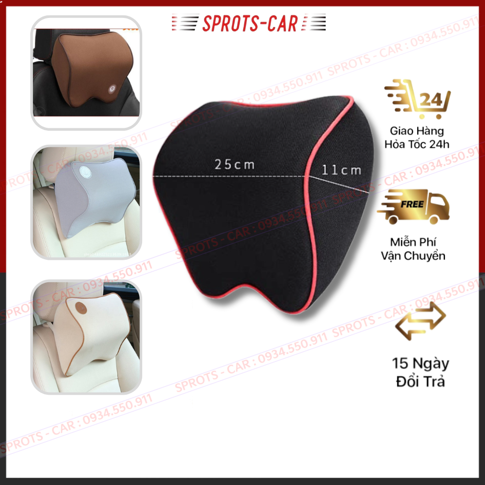 Gối tựa đầu xe hơi cao su non cao cấp - gối tựa ghế văn phong độ đàn hồi cao