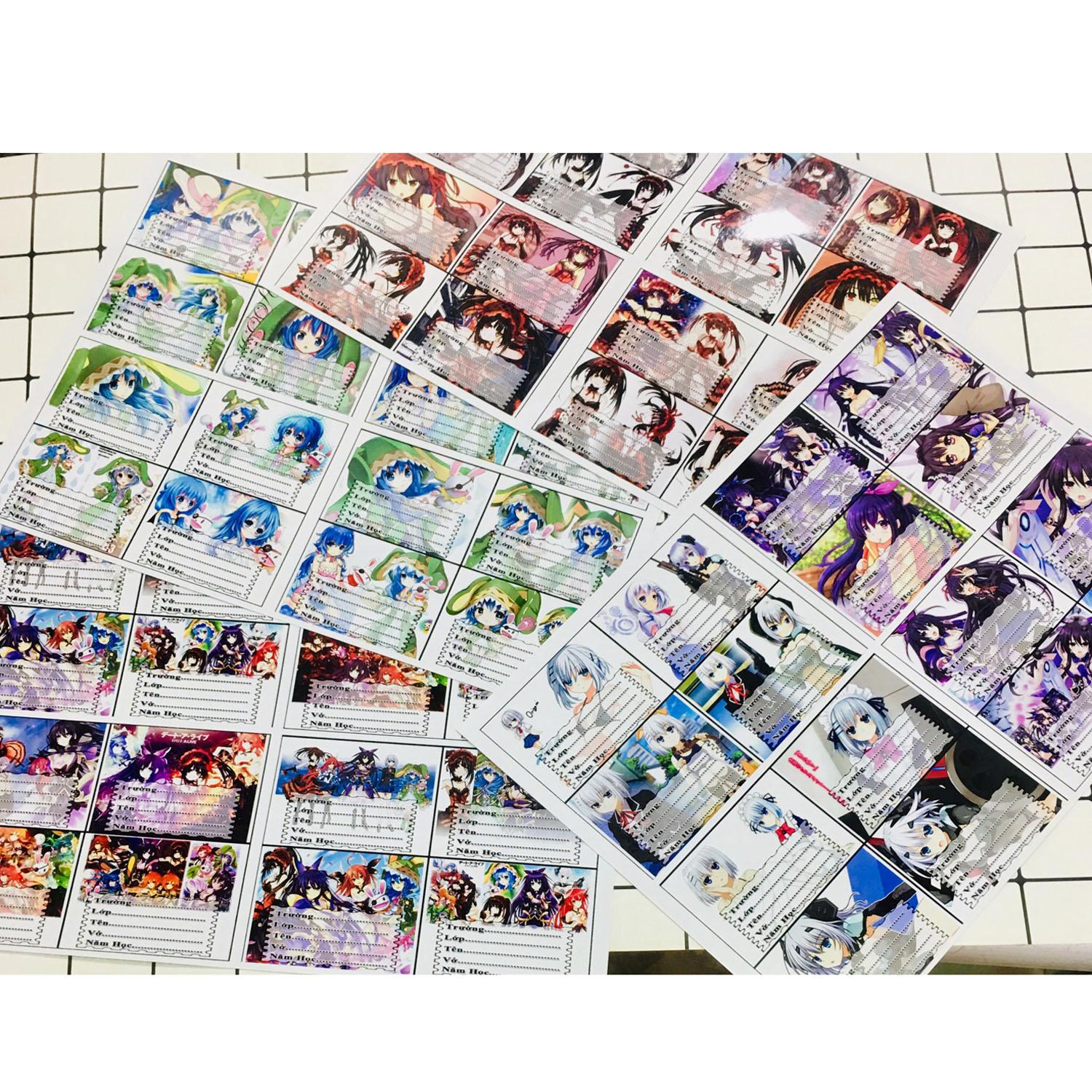 Combo 80 nhãn vở date a live