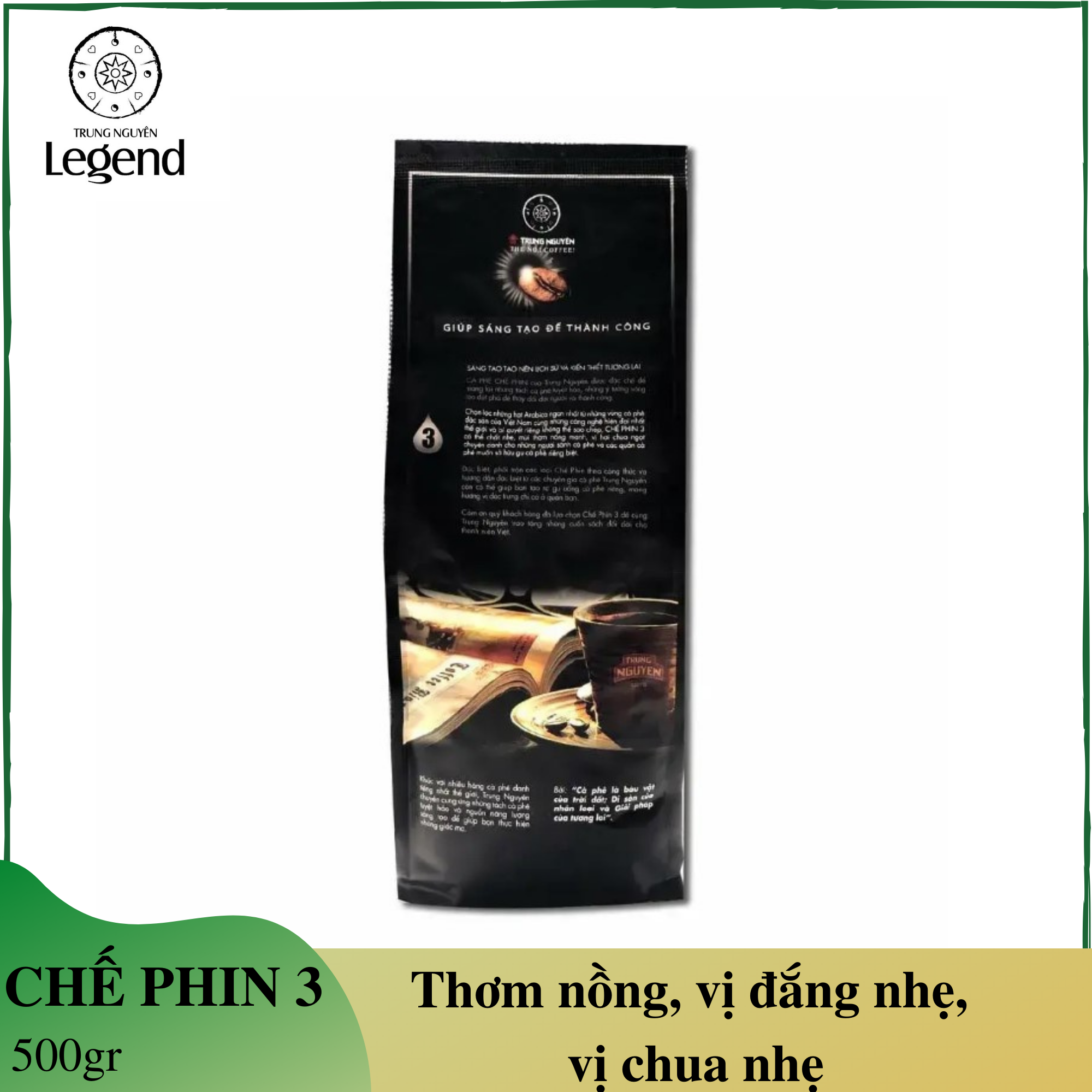 Cà phê chế phin 3 Trung Nguyên - gói 500gr
