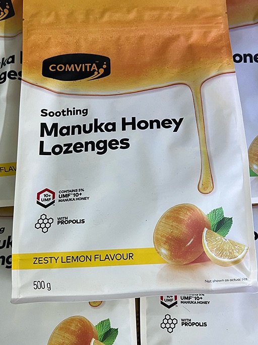 Siêu Thị Newzeland- Kẹo ngậm mật ong vị chanh- Kẹo Ngậm Comvita Vị Chanh 500g