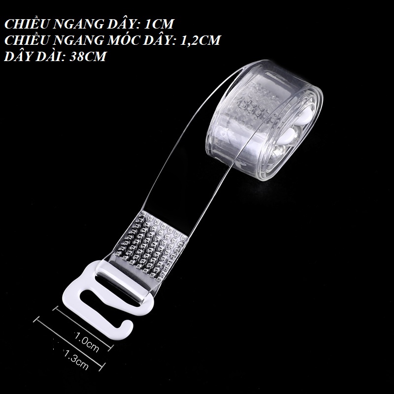 DÂY ÁO NGỰC TRONG SUỐT bằng silicon ( 1 bộ 2 dây)
