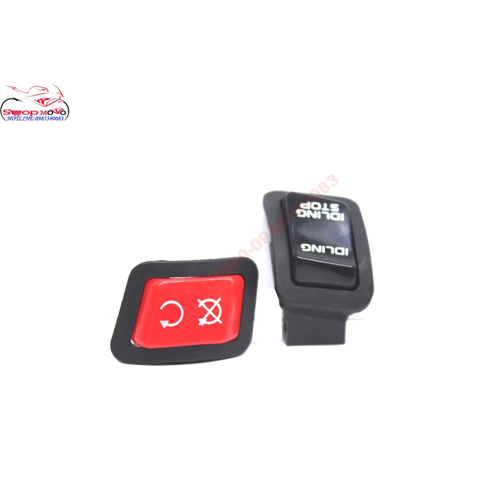 combo nút đề +idling stop màu đỏ 300i lắp SHVN2012-2019 sh2010