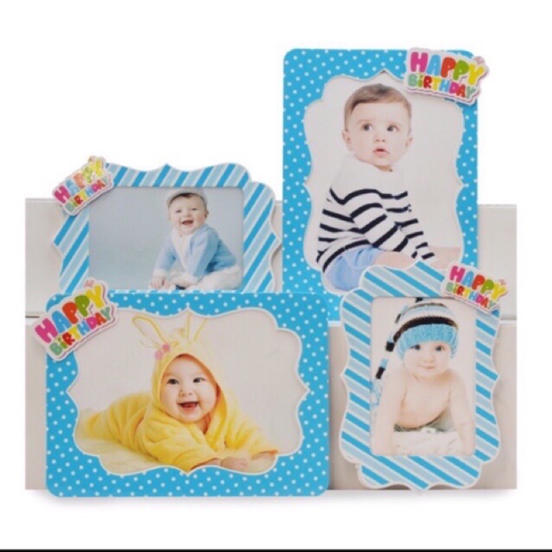 Set 2 Khung ảnh để bàn trang trí sinh nhật, đầy tháng