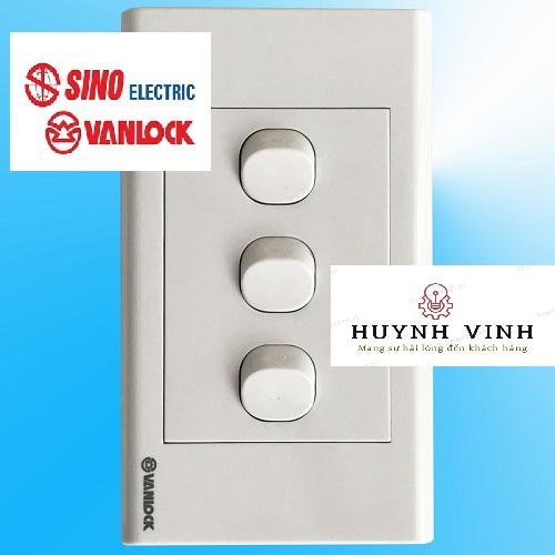 Bộ Mặt 3 Lỗ Sino + 3 công tắc - Sino - S18