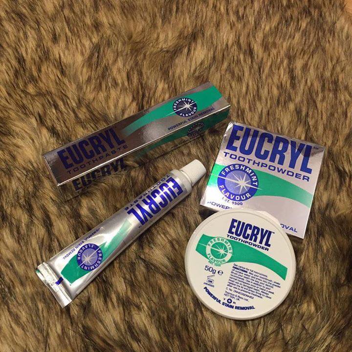 Kem đánh trắng răng Eucryl & Bột tẩy trắng Eucryl