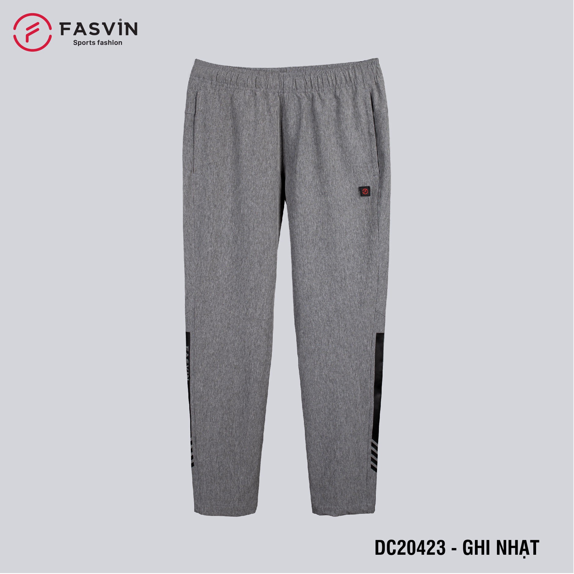 Quần dài thể thao nam cao cấp Fasvin DC20423.1.HN vải dù gió co giãn ống xuông một lớp