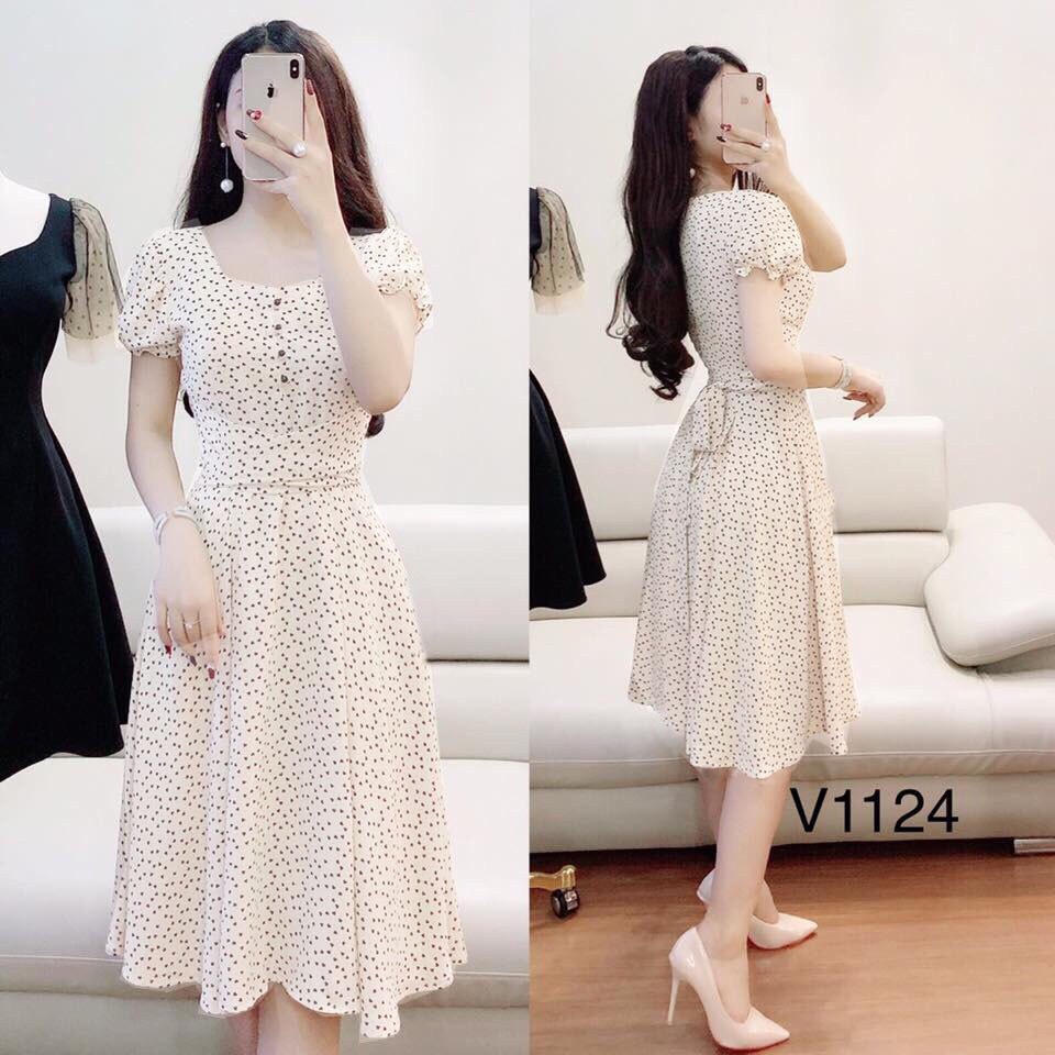 [HCM]Váy nữ - Đầm nữ chấm bi dễ thương [dam nu]
