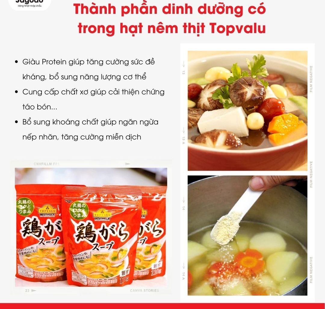 Hạt nêm thịt heo Topvalu 110g Nhật Bản