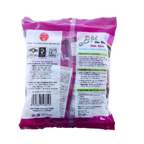 BỘT NGŨ CỐC MÈ ĐEN HẠT SEN BÍCH CHI 350GR ( 10 GÓI x 35GR) 08141
