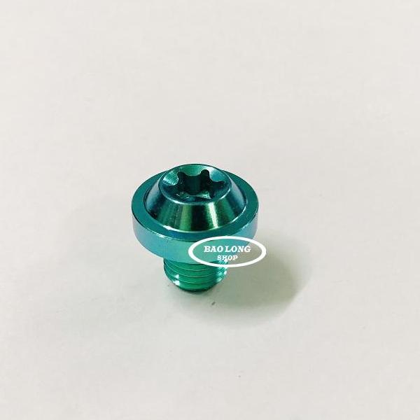 Ốc TITAN GR5 gắn chân kính 10 li răng Thuận (xanh Lục Bảo)