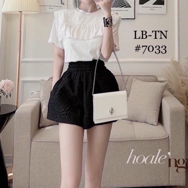 Quần Short Xốp Hoa In Nổi Siêu Hot