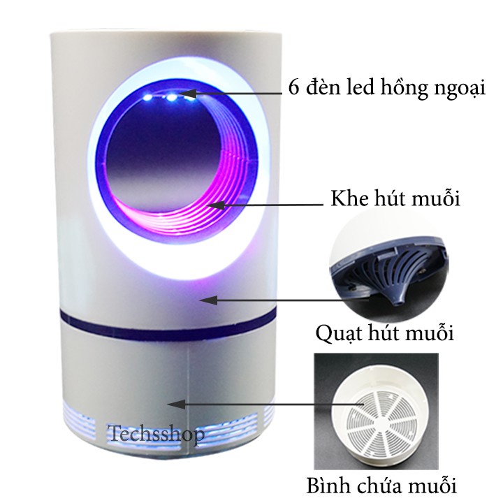 Máy Bát Muỗi Thông Minh - Đèn Bắt Trùng Có Cổng USB