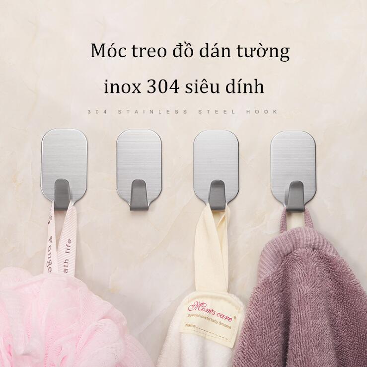 Móc treo đồ dán tường inox 304 siêu dính （4PCS）