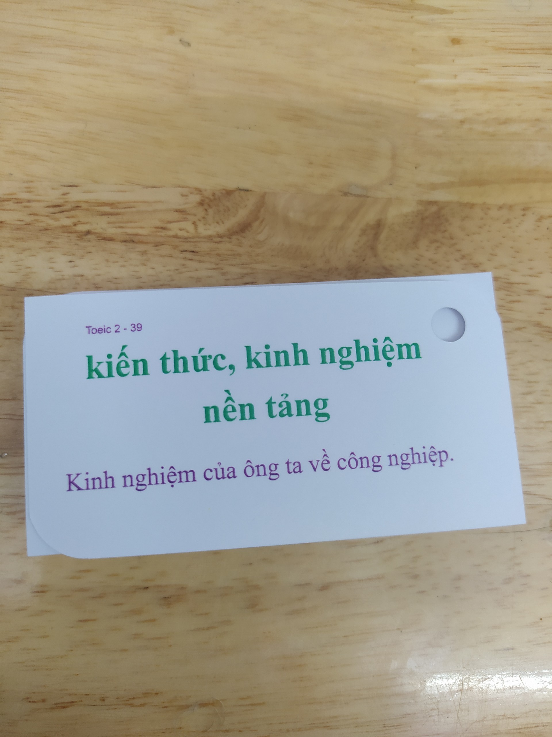 [HCM] Bộ Flashcard Tiếng Anh TOEIC – 3 loại giấy