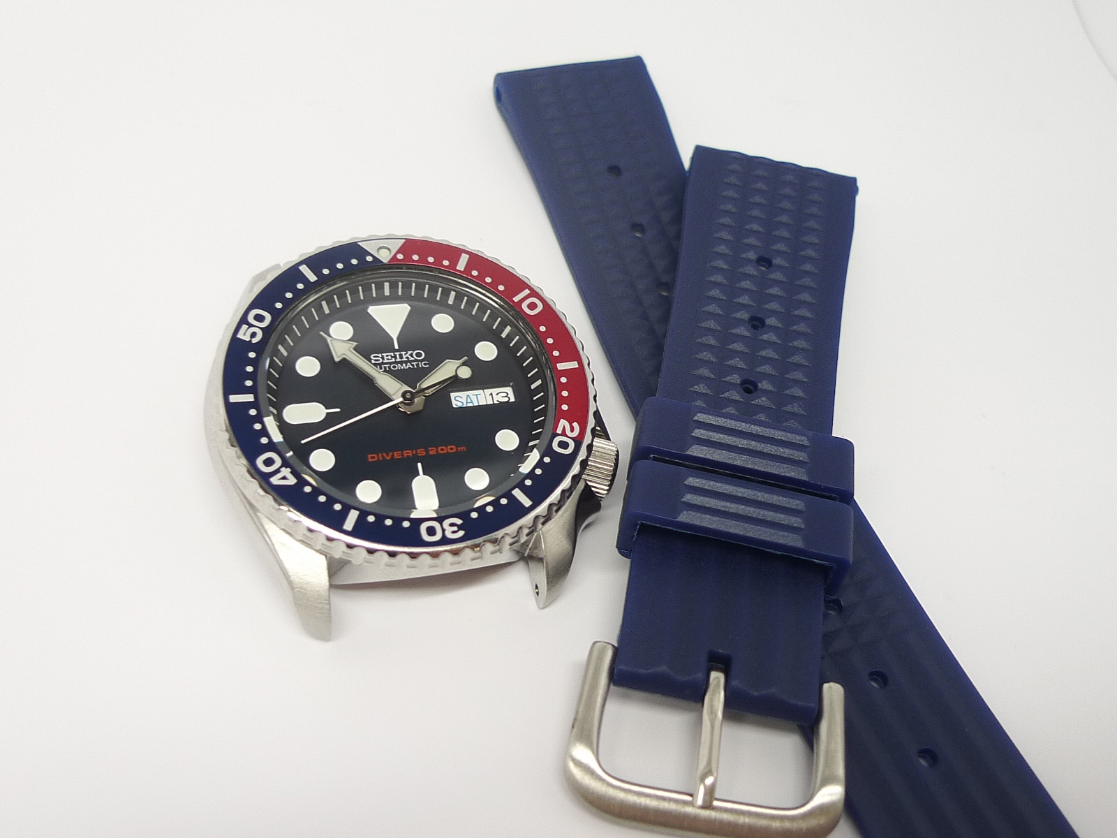 Dây cao su kiểu Seiko Waffle
