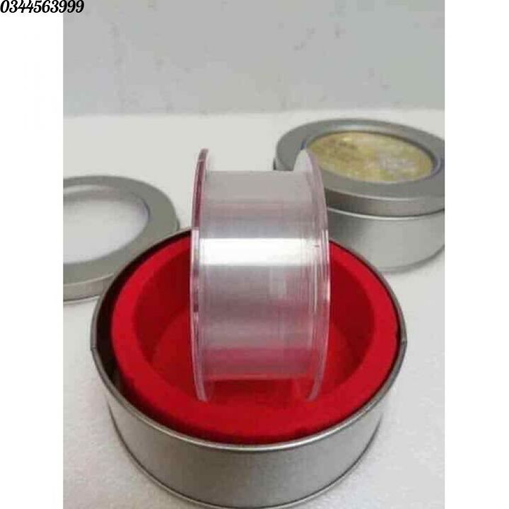 Cước câu cá - hộp sắt 100m buộc link,buộc thẻo  (cam kết đổi trả trong 2 tuần đầu)