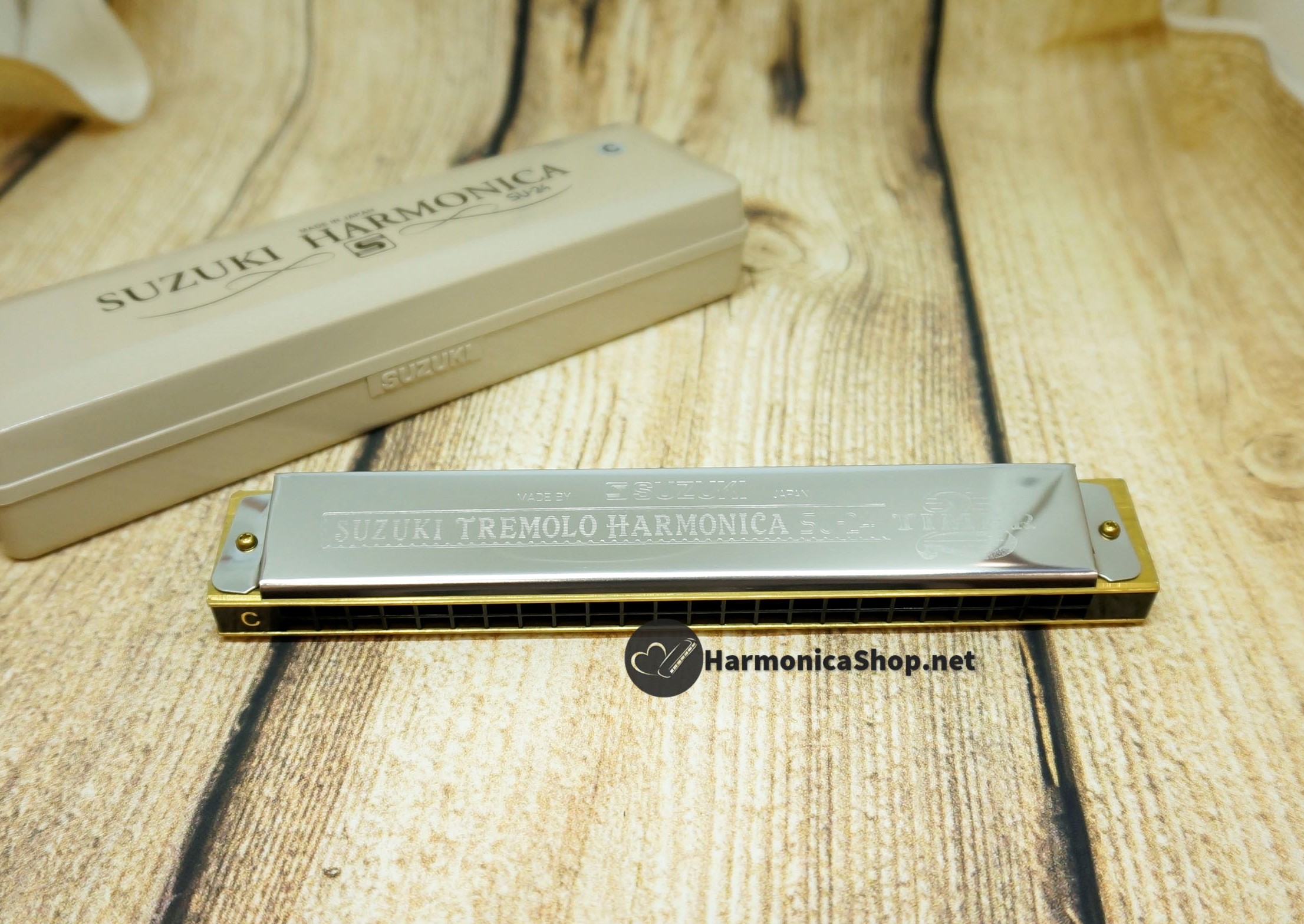 🎶 Kèn Harmonica 24 lỗ 🎵 Hàng Nhật Suzuki Tremolo 2-Timer SU-24