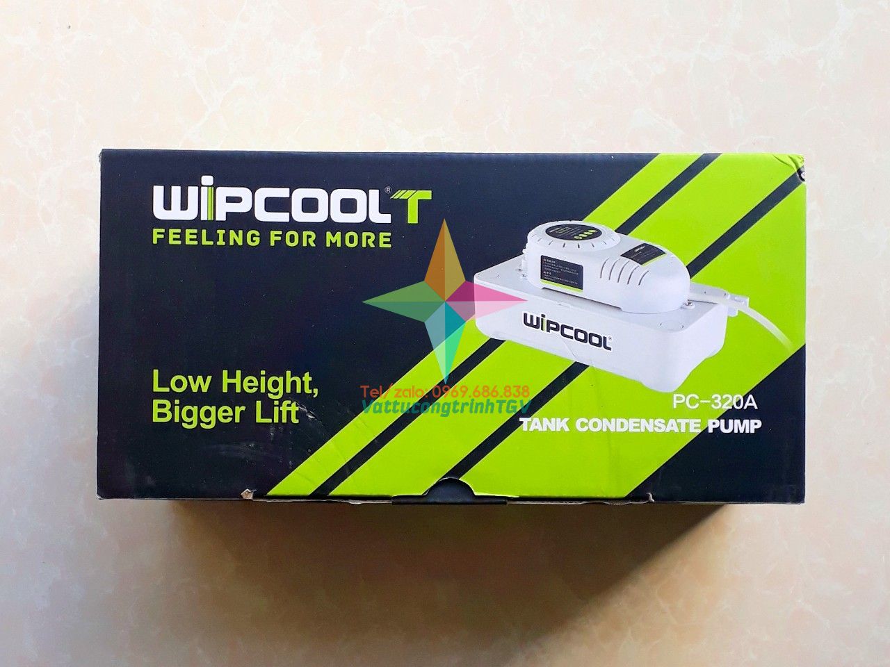 Bơm xử lý nước thải điều hòa WIPCOOL PC-320A (loại 6m)
