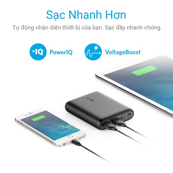 Pin sạc dự phòng ANKER A1215 PowerCore 13000mAh 2 cổng USB
