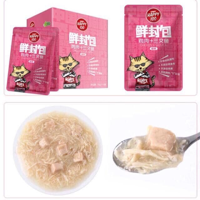 Pate cho mèo Wanpy Happy 100 gói 70g