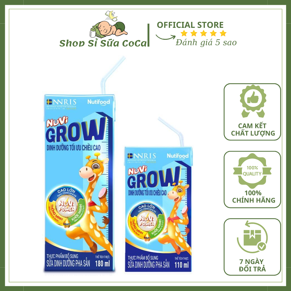 Sữa bột pha sẵn Nuvi Grow 110ml (trên 1 tuổi 48 hộp)