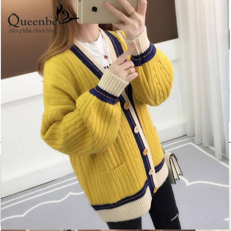 Áo khoác len nữ kiểu đẹp áo kiểu len dài tay Queenbe GLA251 Cuocsongvang