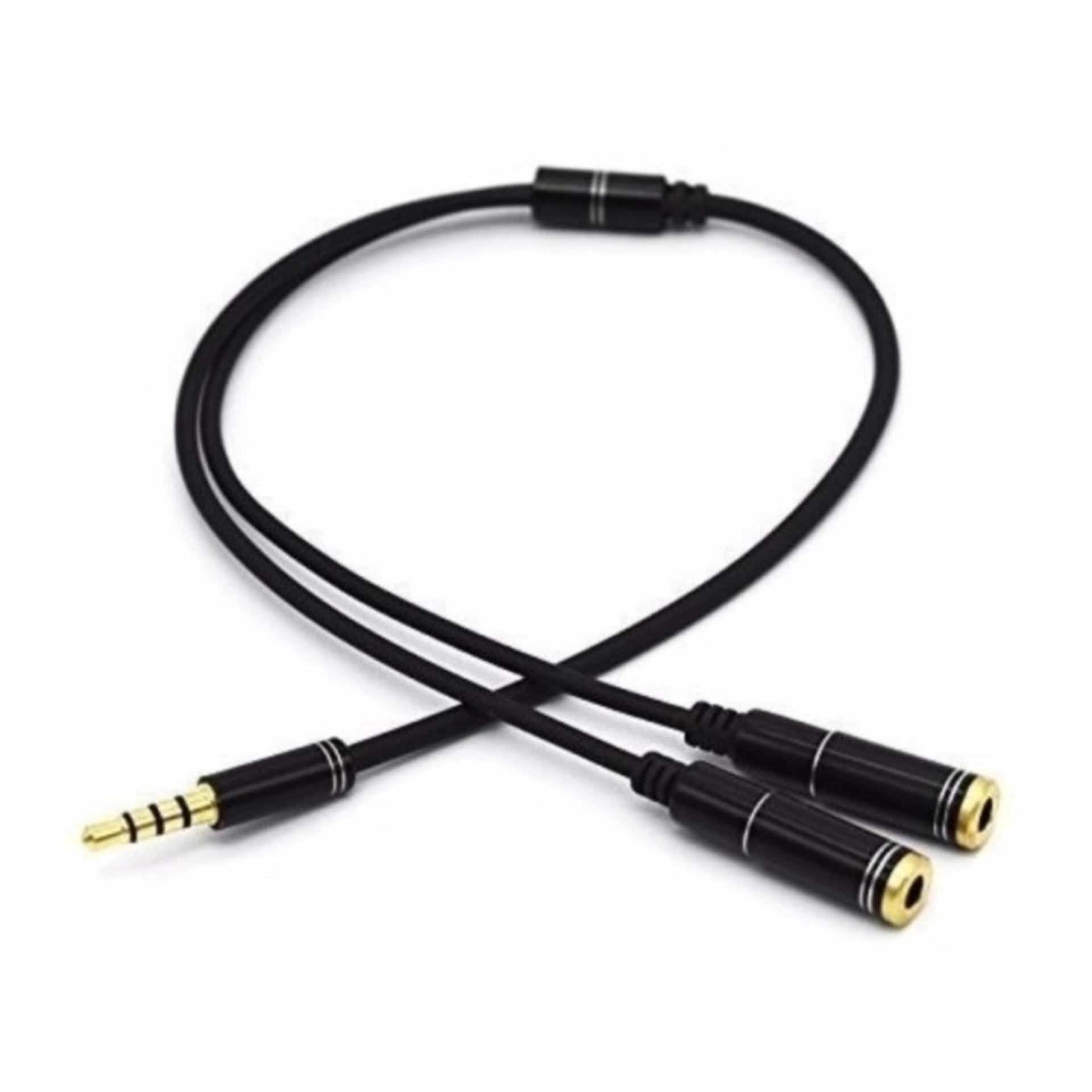 Dây chia jack loa chuẩn 3.5 từ 1 ra 2