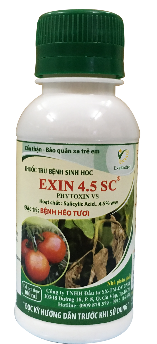 Chế phẩm sinh học trừ bệnh cho hoa rau màu exin 4.5 sc-vs