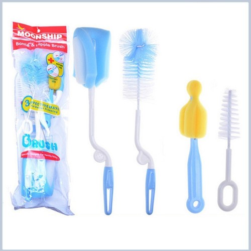 Bộ cọ rửa bình sữa và núm ti 4 món