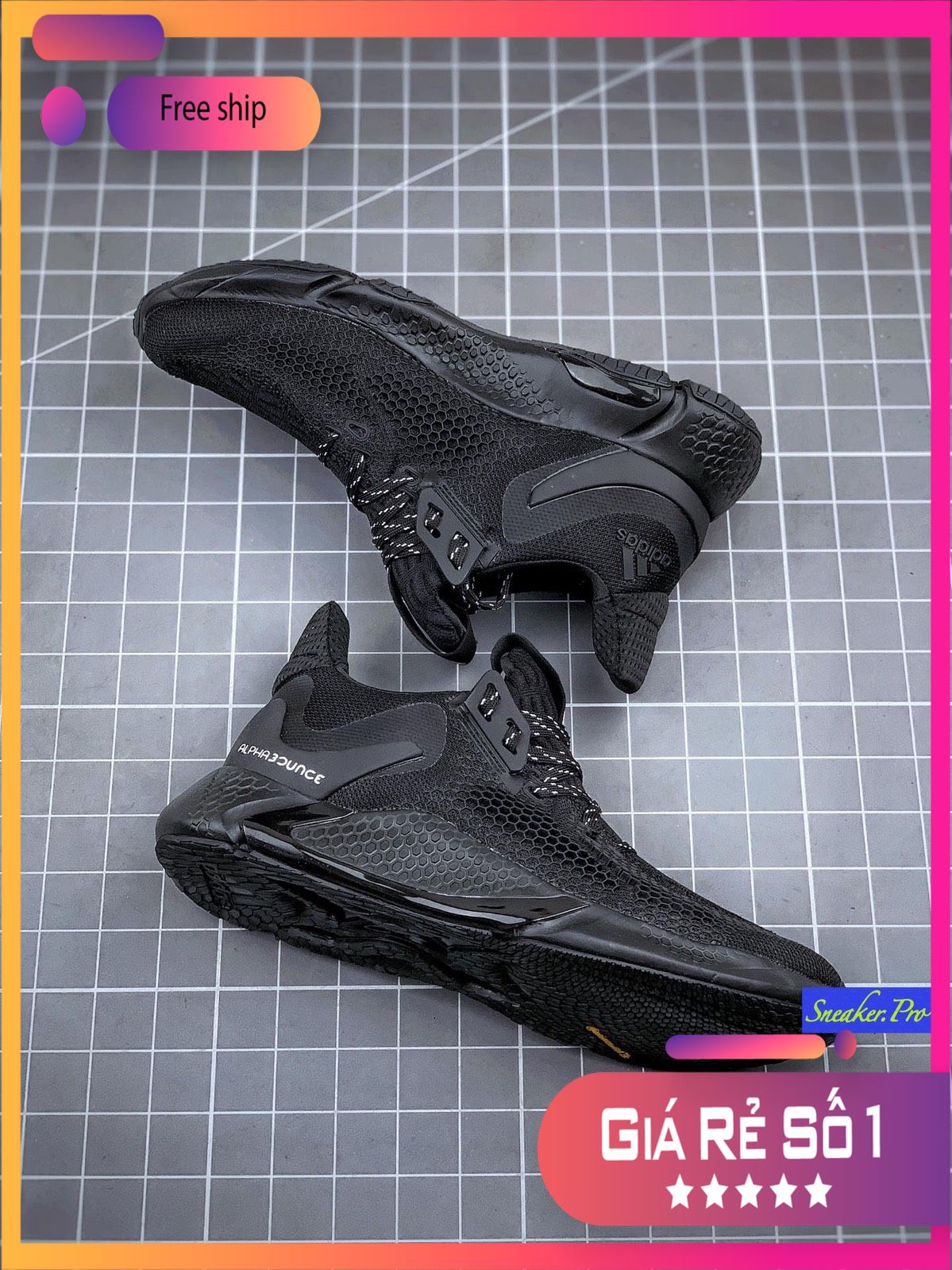 [FreeshipMAX] (SIÊU KHUYẾN MẠI) Giày thể thao sneaker nam nữ ALPHABOUNCE instinct M 2020 black đen full