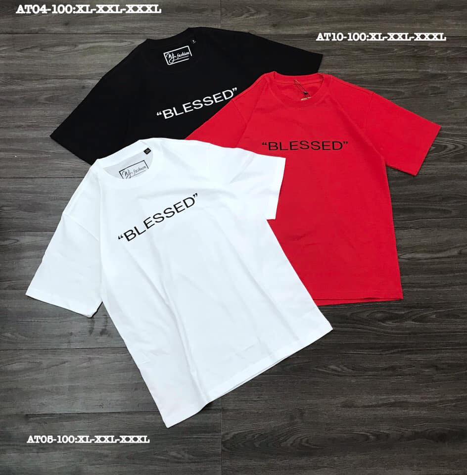 [HCM]ÁO THUN COTTON NỮ THIÊU CHỮ DỄ THƯƠNG-BLESSED
