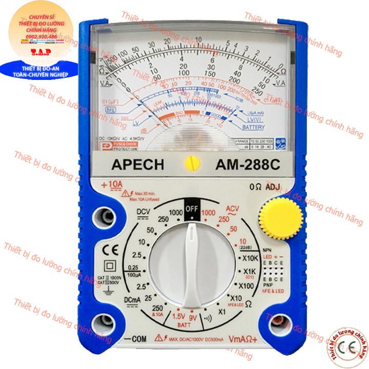 Apech AM-288C đồng hồ vạn năng kim APECH AM 288C đo điện áp AC DC 1000V