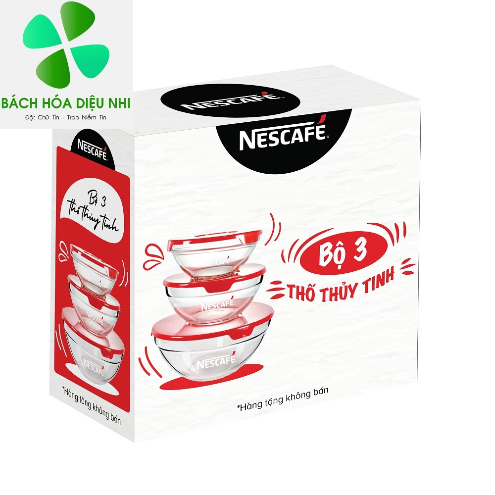Bộ 3 thố thủy tinh cao cấp từ Nescafe