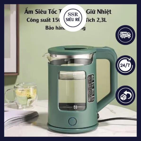 Ấm đun siêu tốc công suất lớn gugkdd, bình đun nước siêu tốc thủy tinh cuckoo st-13, dung tích 2.5 lít