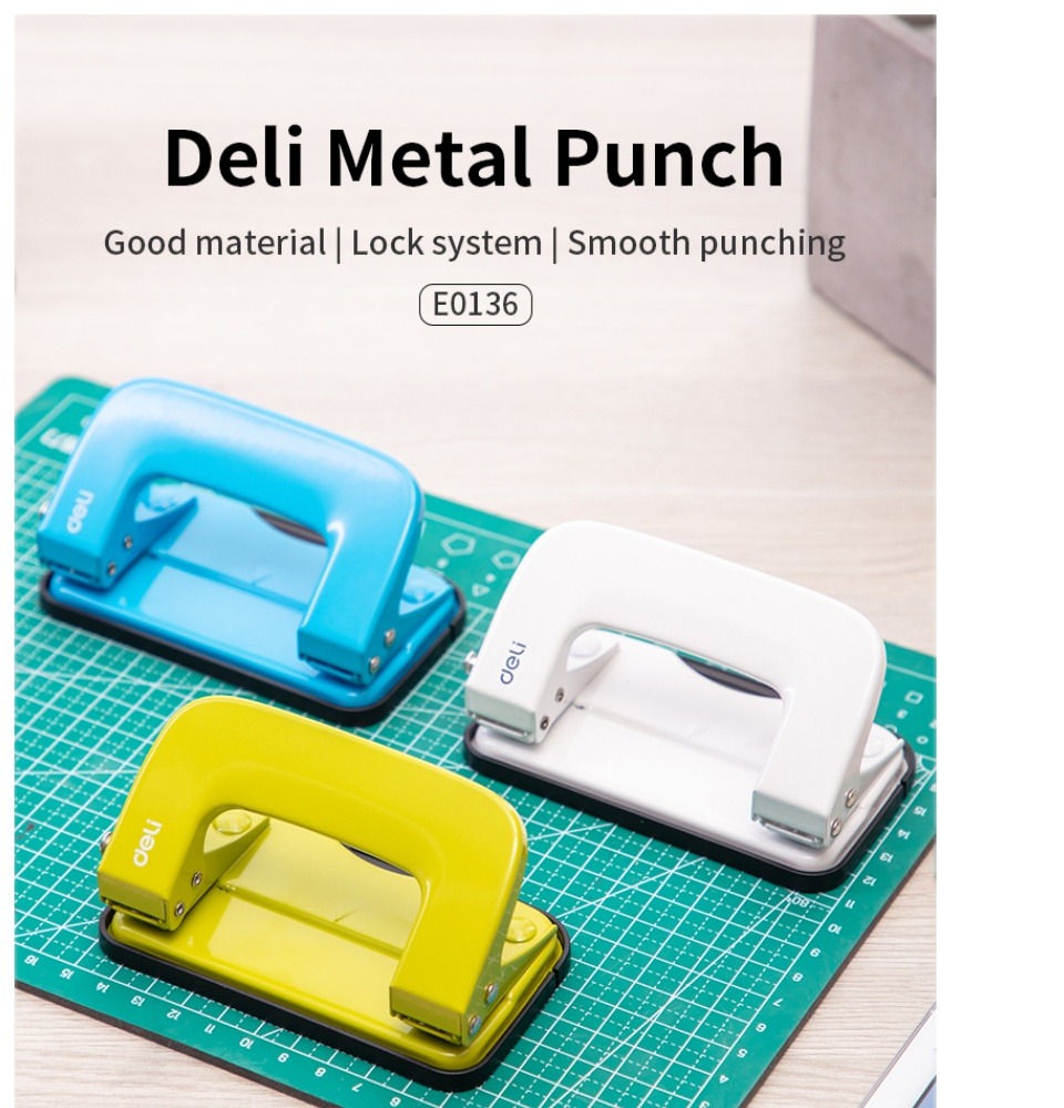 Đục lỗ 10 tờ deli- e0136
