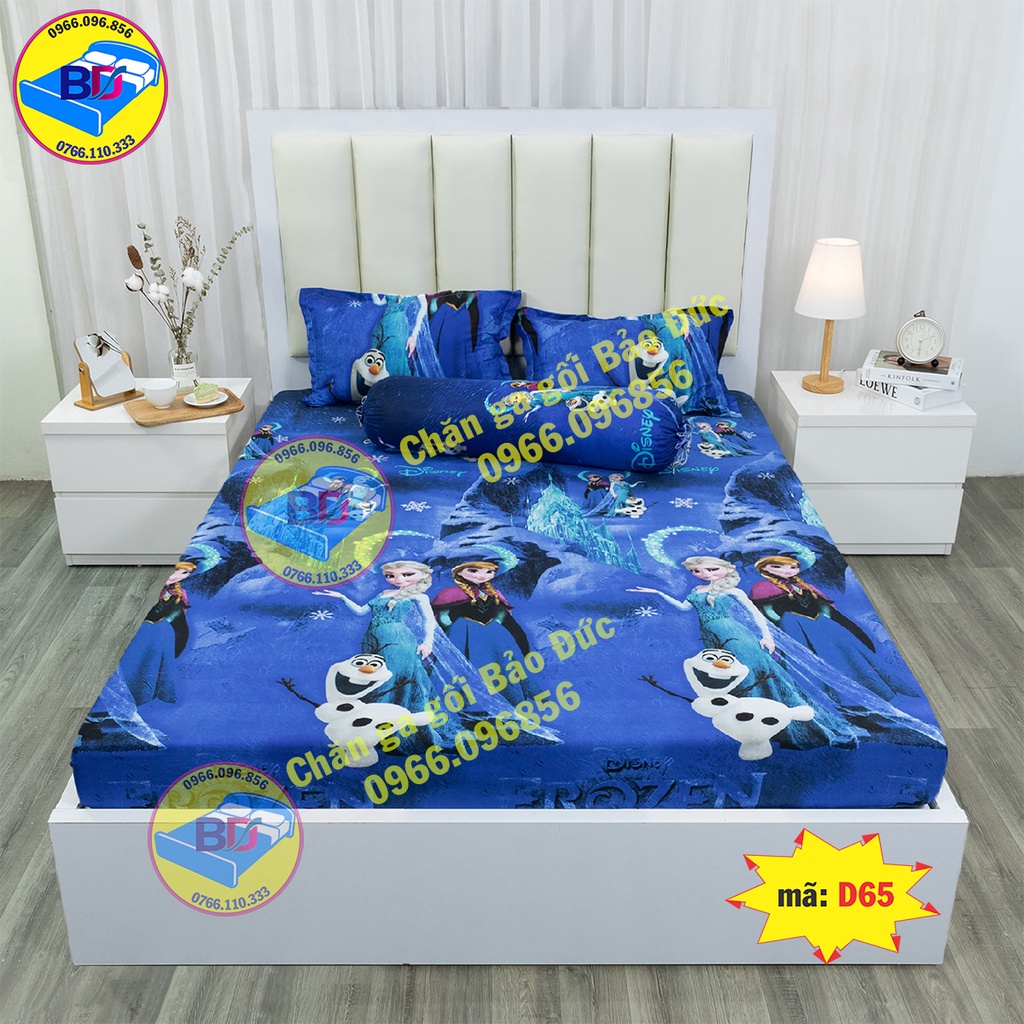 Bộ ga giường cotton poly cao cấp ( gồm 4 món )