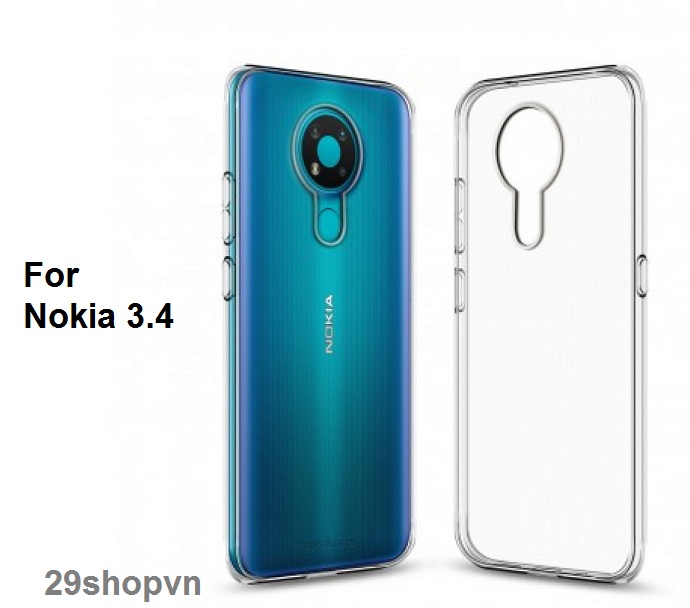 Ốp Nokia 3.4 dẻo trong suốt (Loại đẹp)