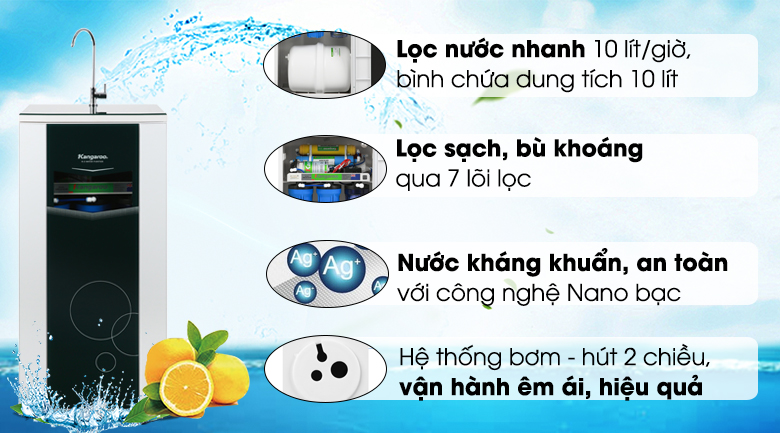 Máy lọc nước RO Kangaroo KG07G4VTU