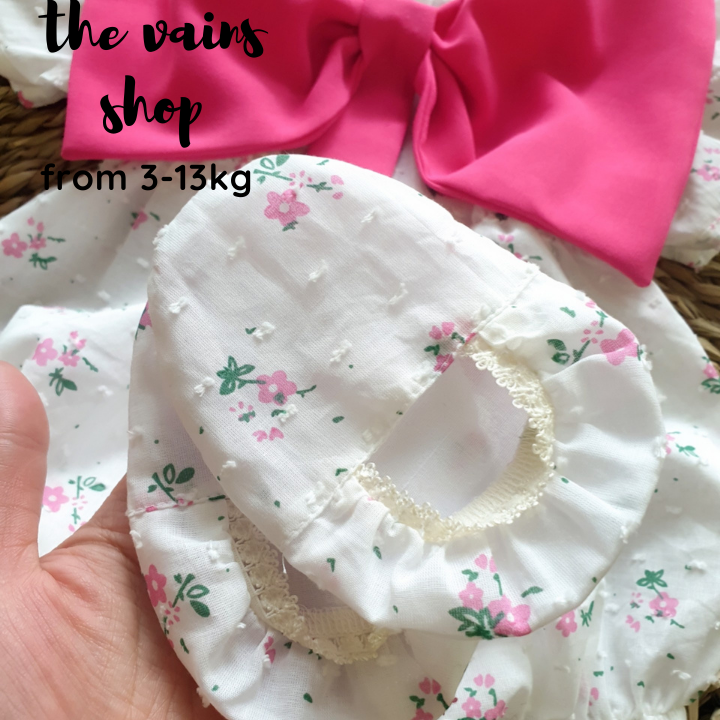[HCM]SET BODY 3 MÓN NƠ HỒNG BÉ GÁI ( BODY  +NÓN  +GIÀY)