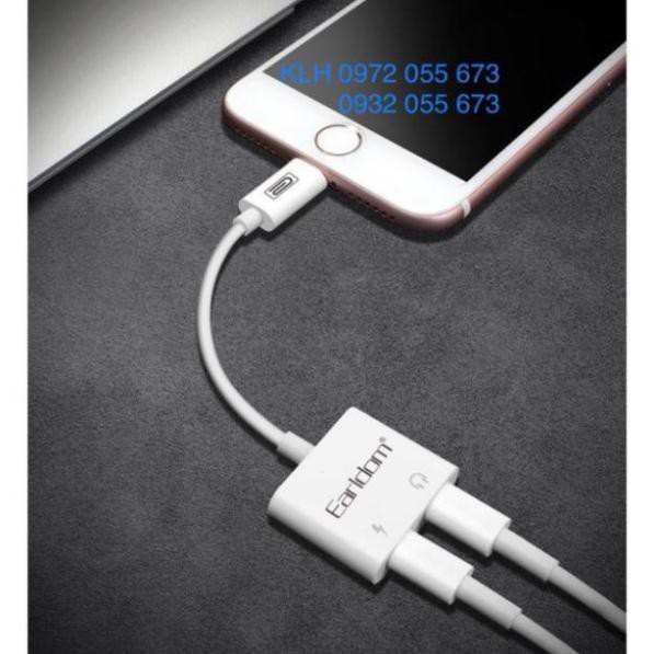 [2 Cổng Dẹp] Jack Chuyển Lightning 2 In 1 Earldom Ot-33 (Ra 2 Cổng Lightning)