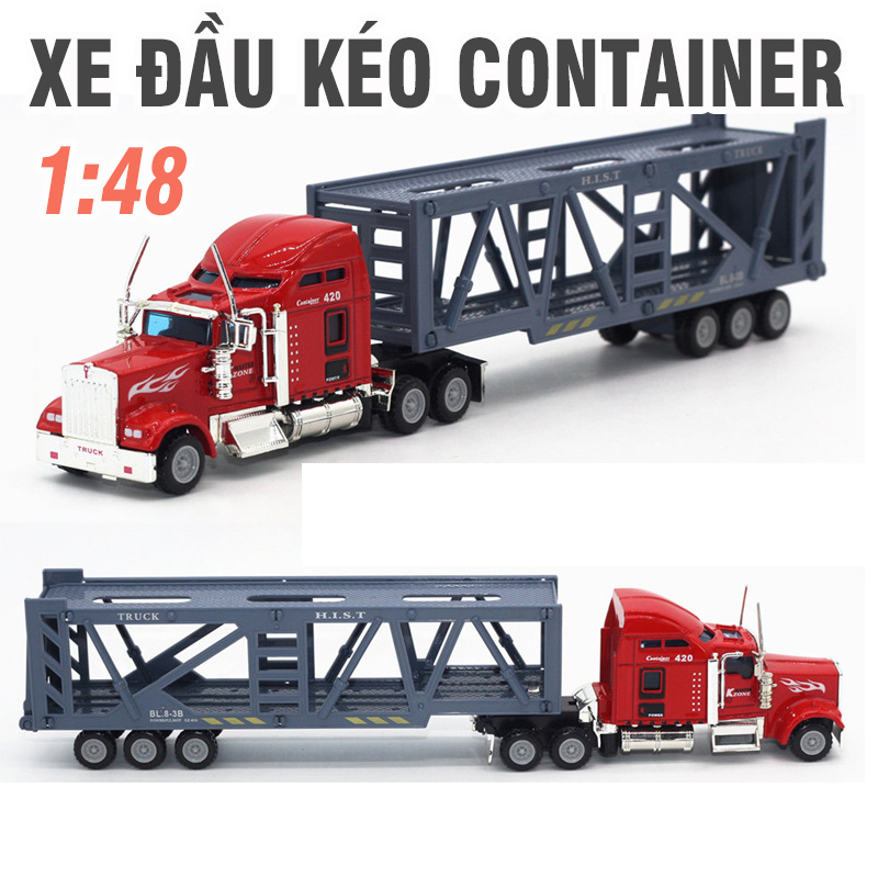 Mô hình xe container đầu kéo tỉ lệ 1:48 đồ chơi trẻ em