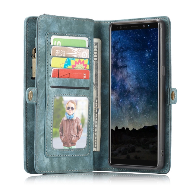 Bao da PU dạng ví dài retro cho điện thoại Samsung Galaxy Note 9