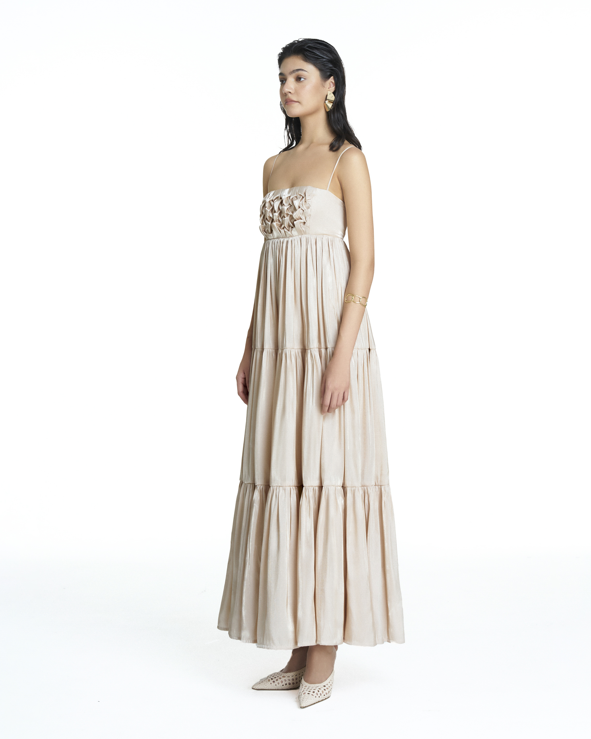 SEASON STUDIOS| Đầm smock hai dây maxi Shellie dress