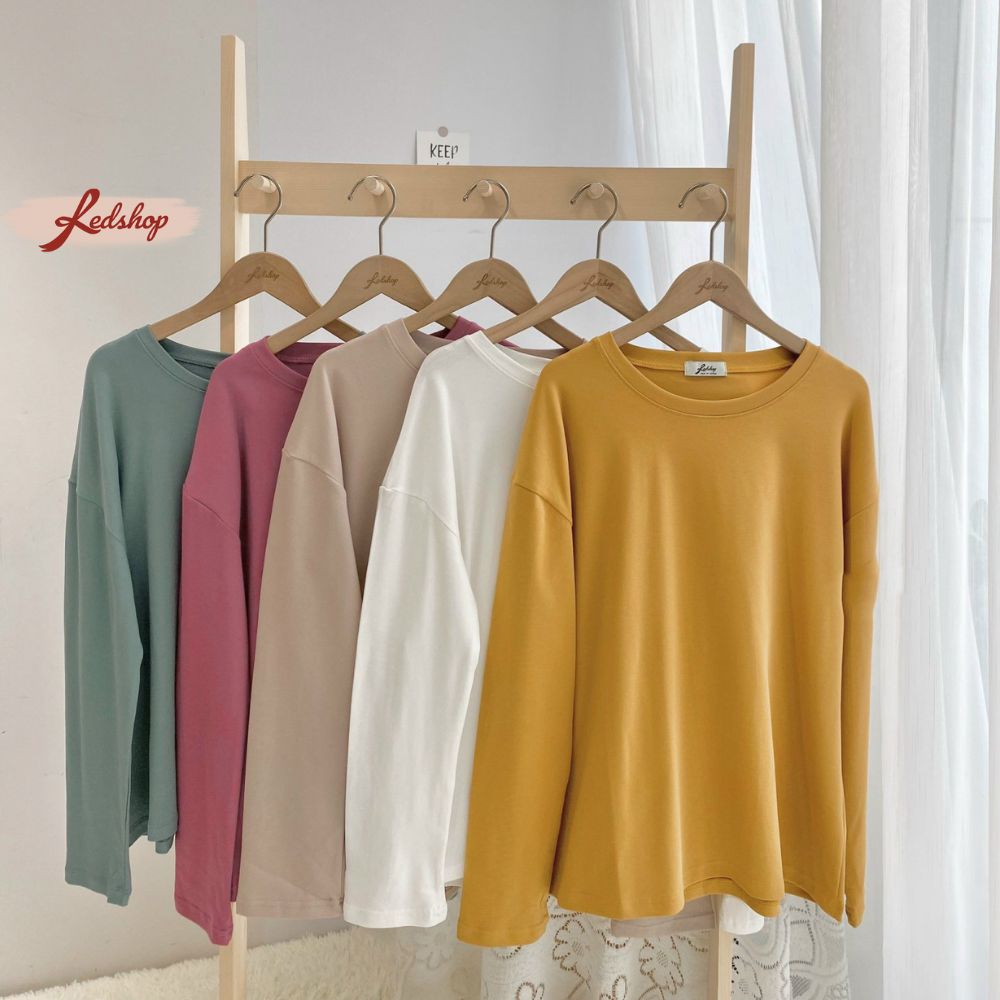 Áo thun nữ Basic dài tay mềm mịn phong cách Hàn Quốc Red Shop 28020