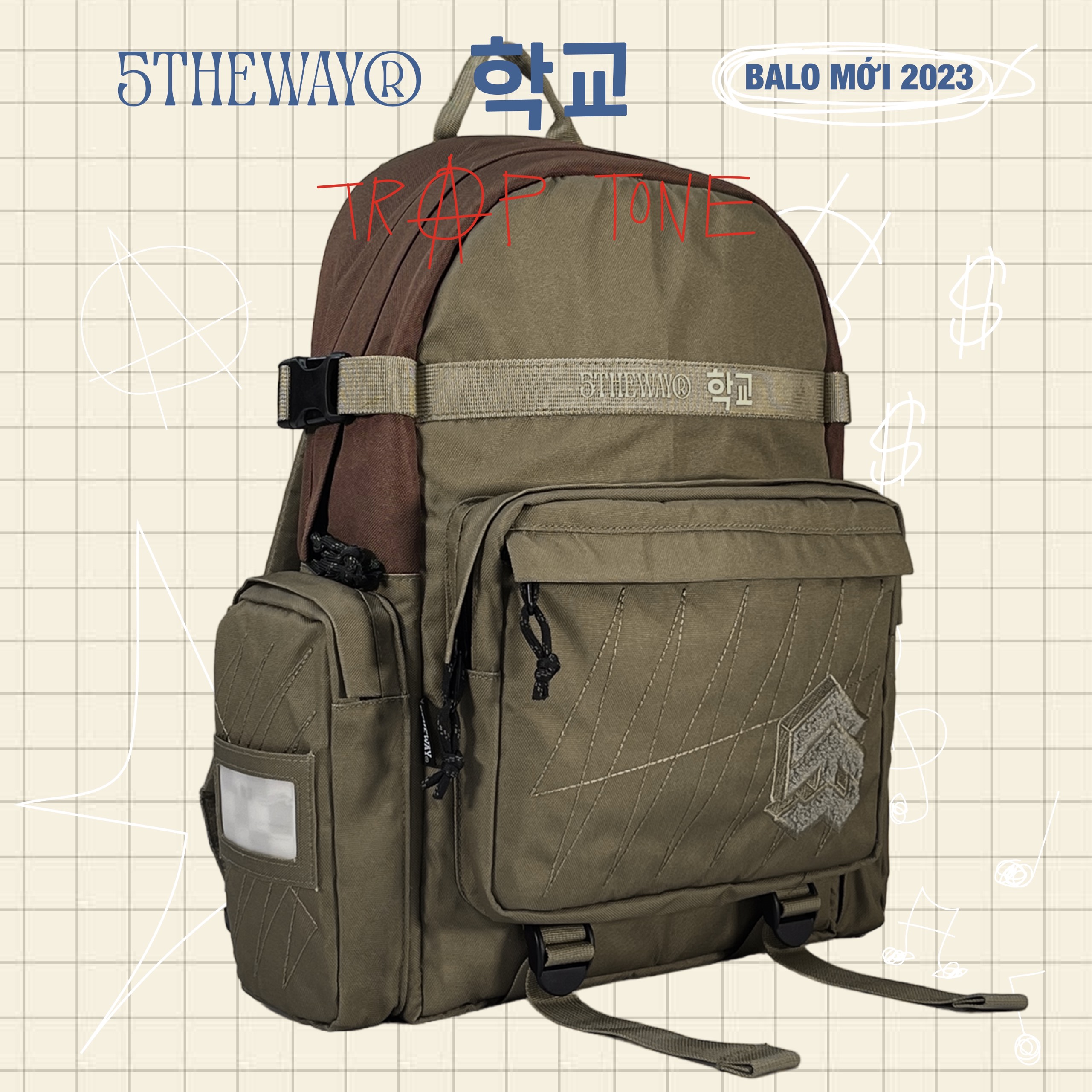 Balo 5THEWAY® 학교 TRAP TONE ROCKET BACKPACK™