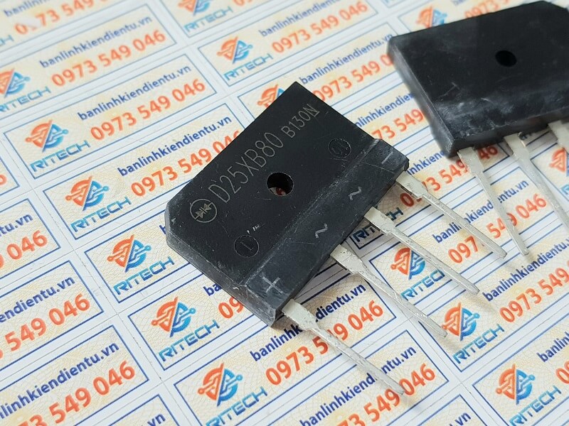 D25xb80 diode chỉnh lưu cầu 25a 800v