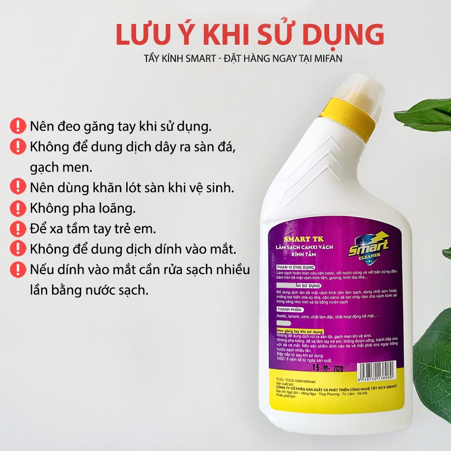 [set 4 chai - giảm 50k] Nước tẩy rửa đa năng Smart - chất tẩy đa năng